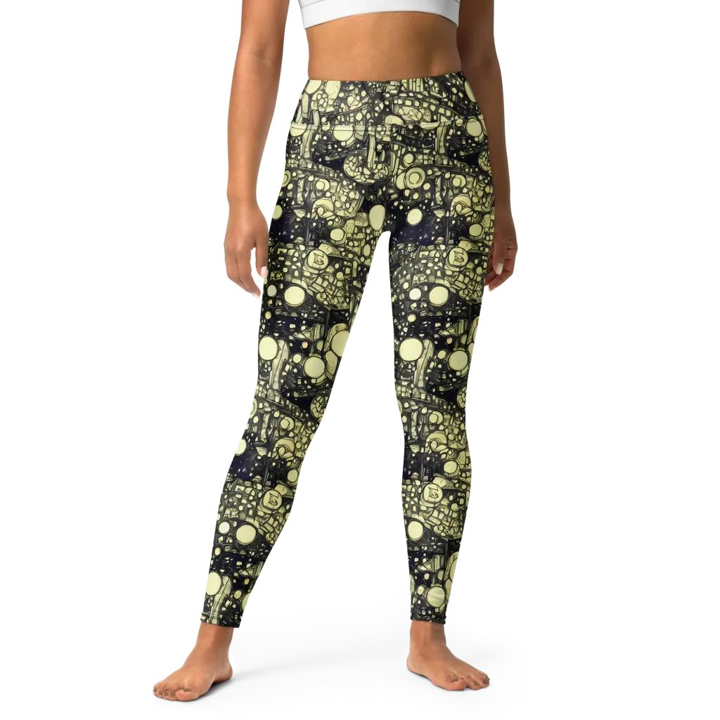 Nocturne Matrix on Yoga Leggings — Front