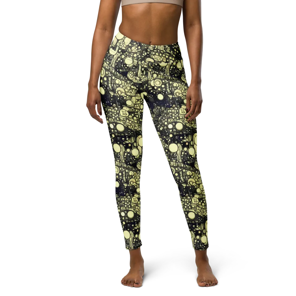 Nocturne Matrix on Yoga Leggings — Front