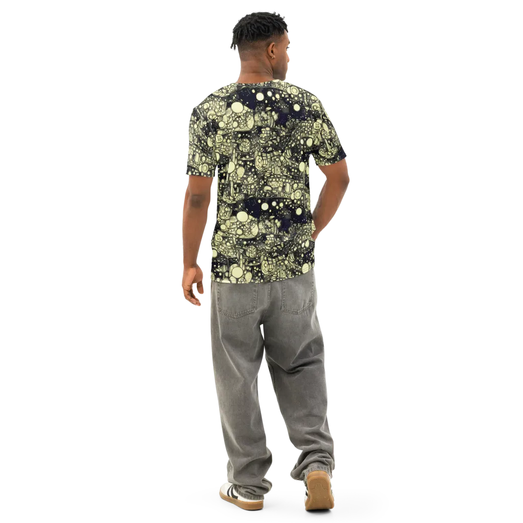 Nocturne Matrix on Men's Cotton Crew Neck T-Shirt — Back