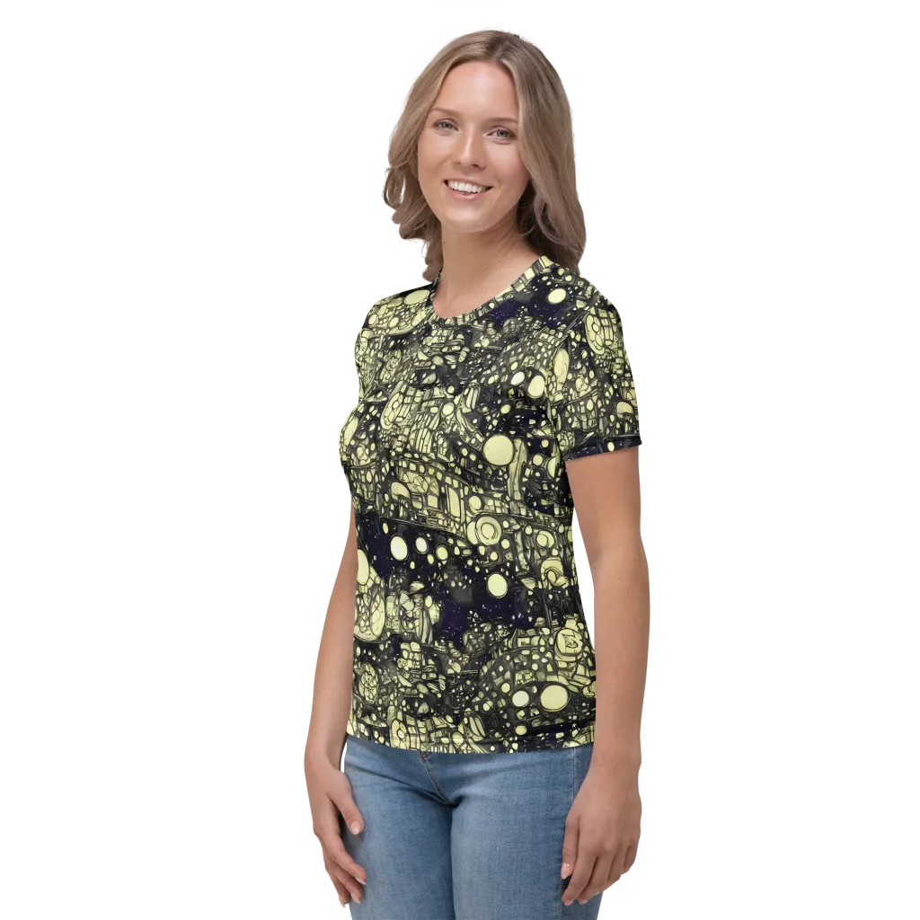 Nocturne Matrix on Women's Crew Neck T-Shirt — Left
