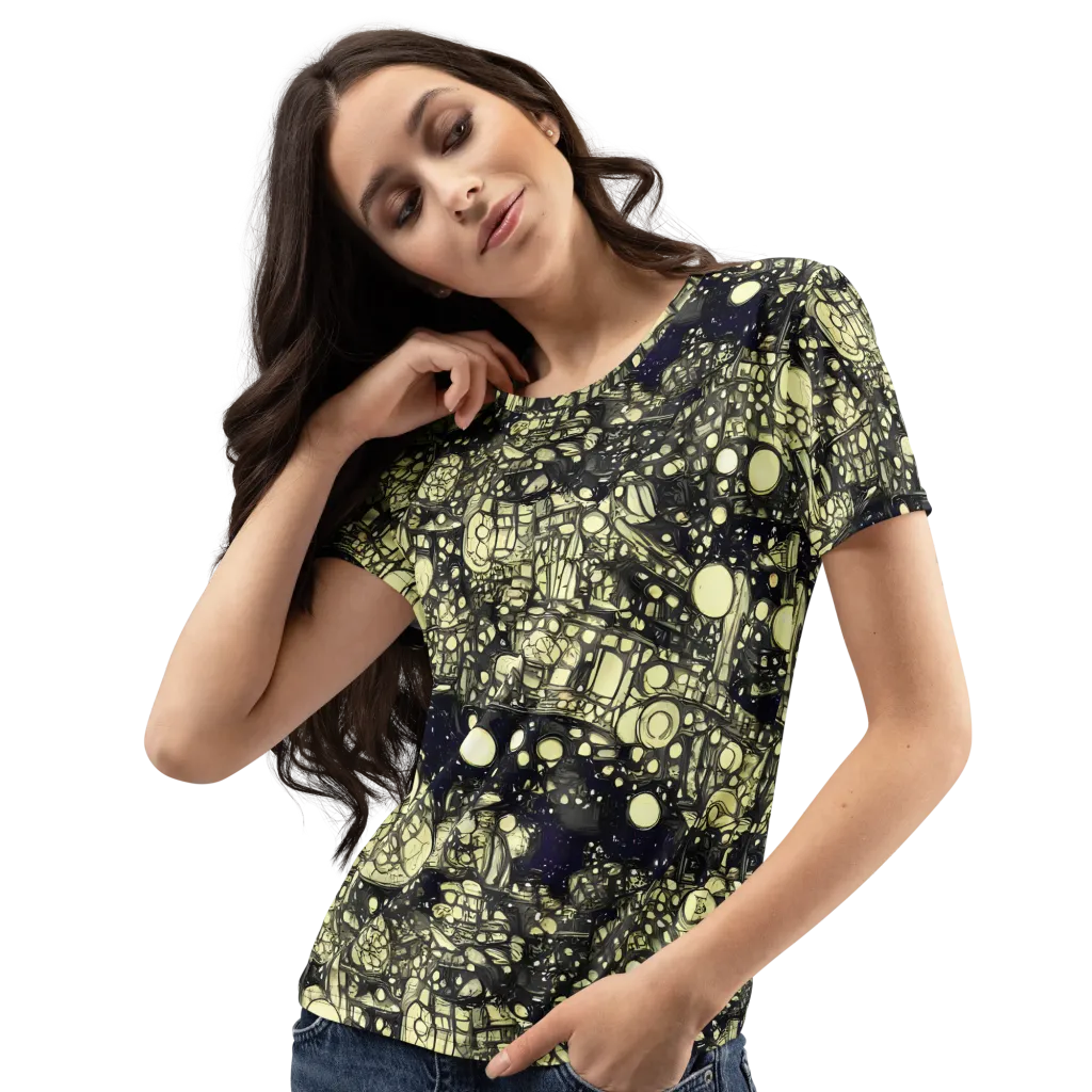 Nocturne Matrix on Women's Crew Neck T-Shirt — Left Front