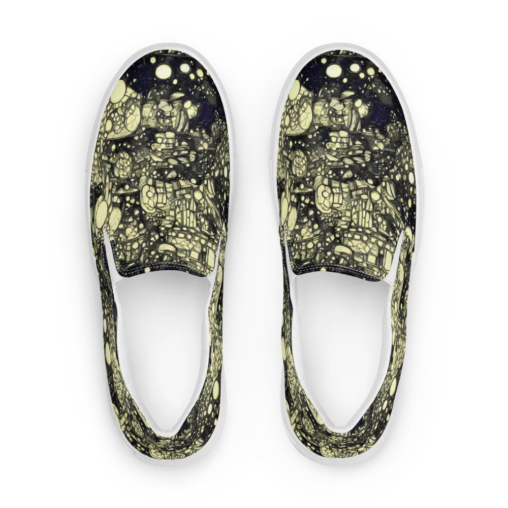Nocturne Matrix on Men's Slip-On Canvas Shoes — Front