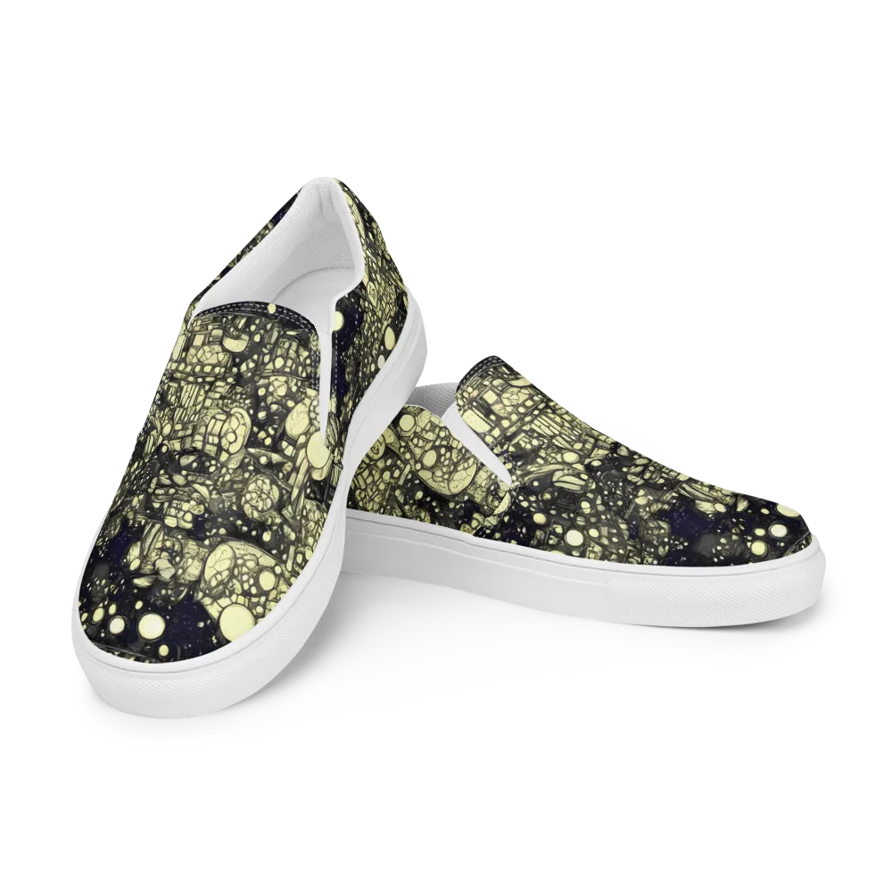 Nocturne Matrix on Men's Slip-On Canvas Shoes — Left Front