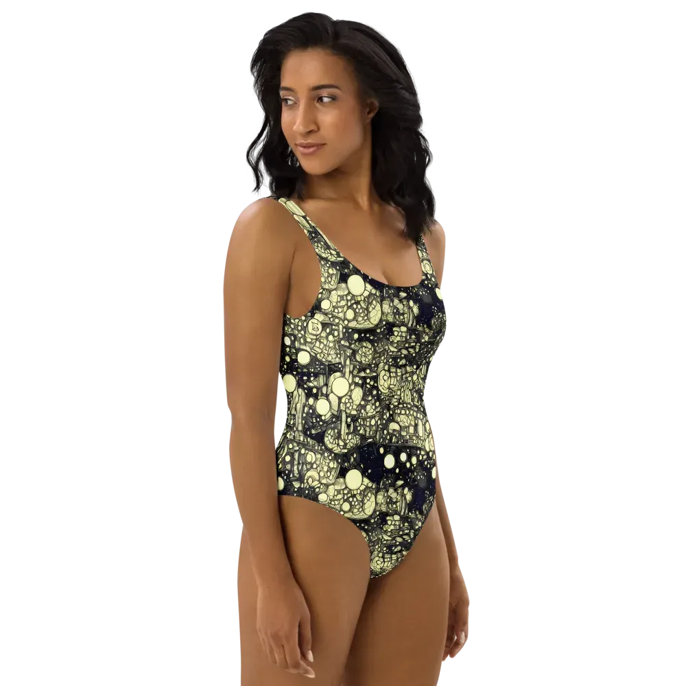 Nocturne Matrix on One-Piece Swimsuit — Right