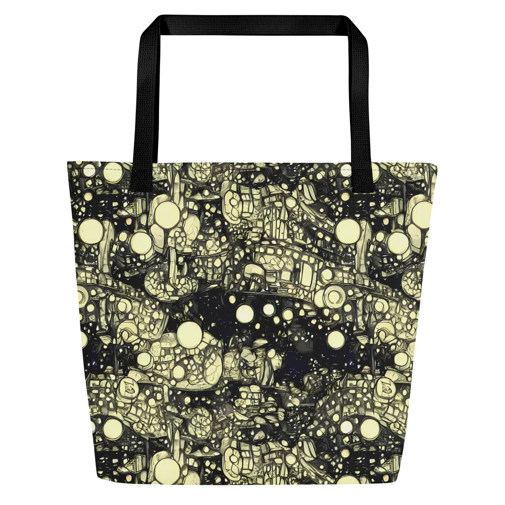 Nocturne Matrix on Large Tote Bag W/ Pocket — Front