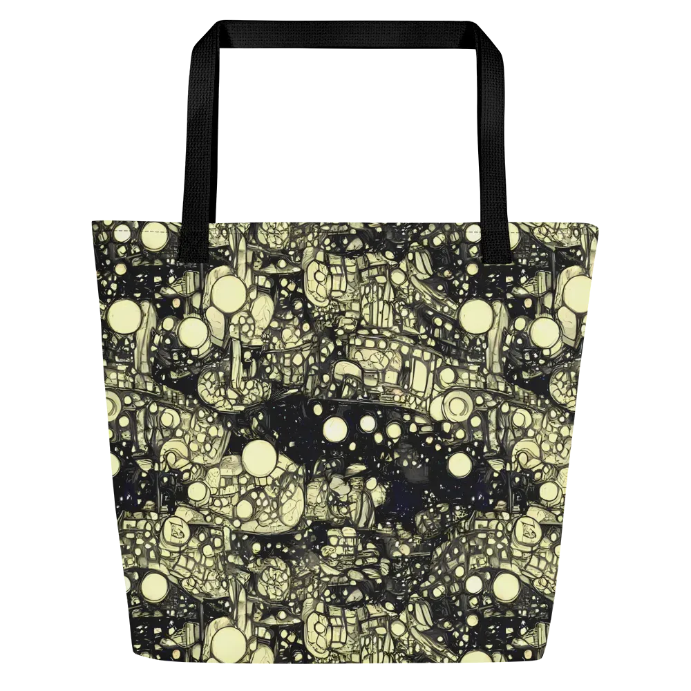 Nocturne Matrix on Large Tote Bag W/ Pocket — Front