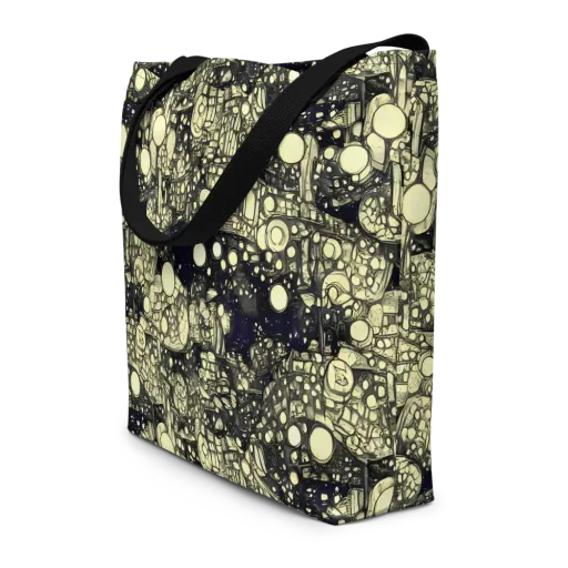 Nocturne Matrix on a Large Tote Bag W/ Pocket