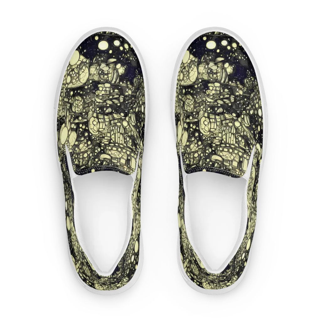 Nocturne Matrix on Women's Slip-On Canvas Shoes — Front