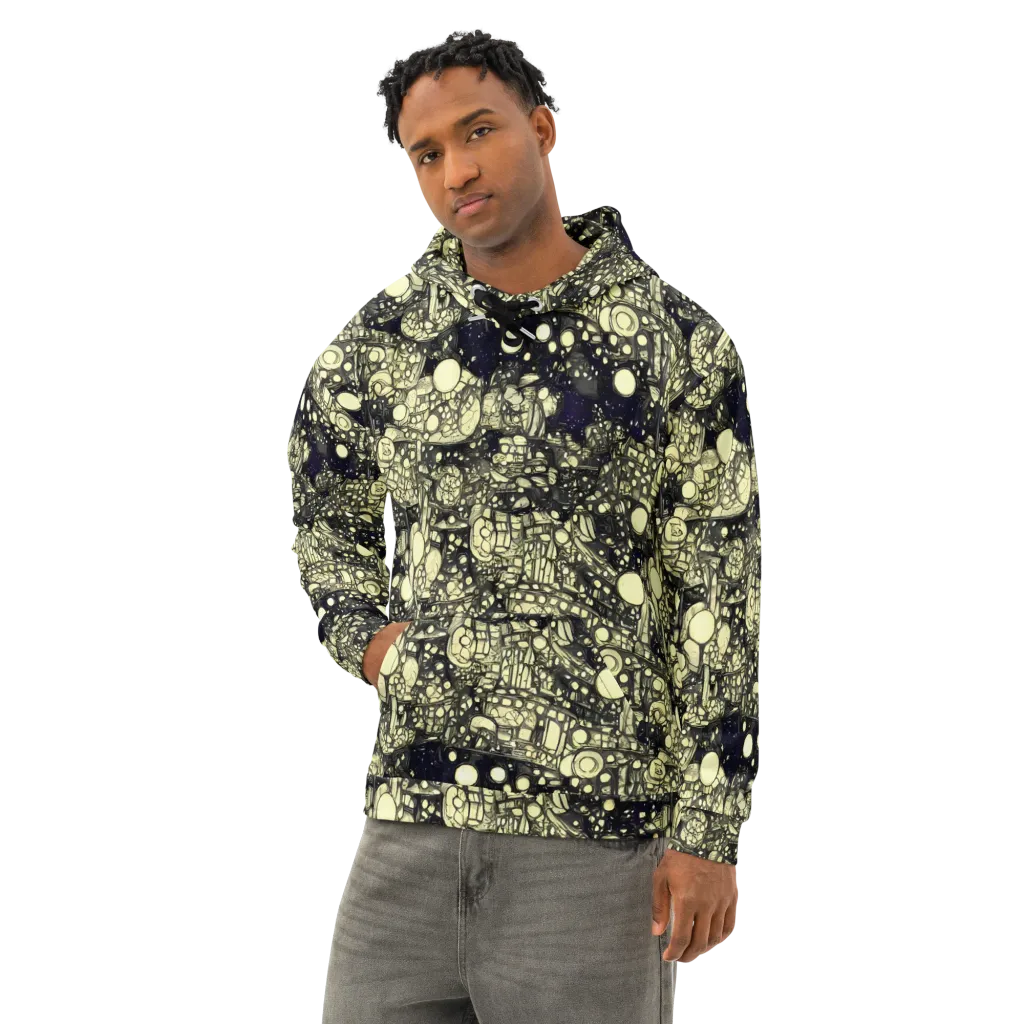 Nocturne Matrix on Cotton Hoodie — Left Front