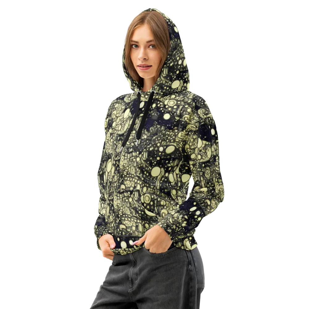Nocturne Matrix on Cotton Hoodie — Left Front