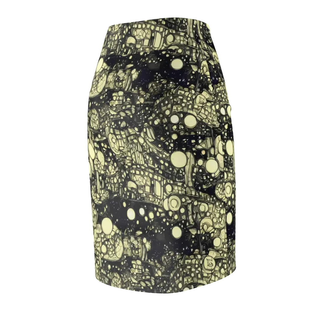 Nocturne Matrix on Pencil Skirt — Back Side