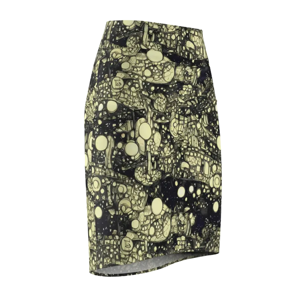 Nocturne Matrix on Pencil Skirt — Front Side