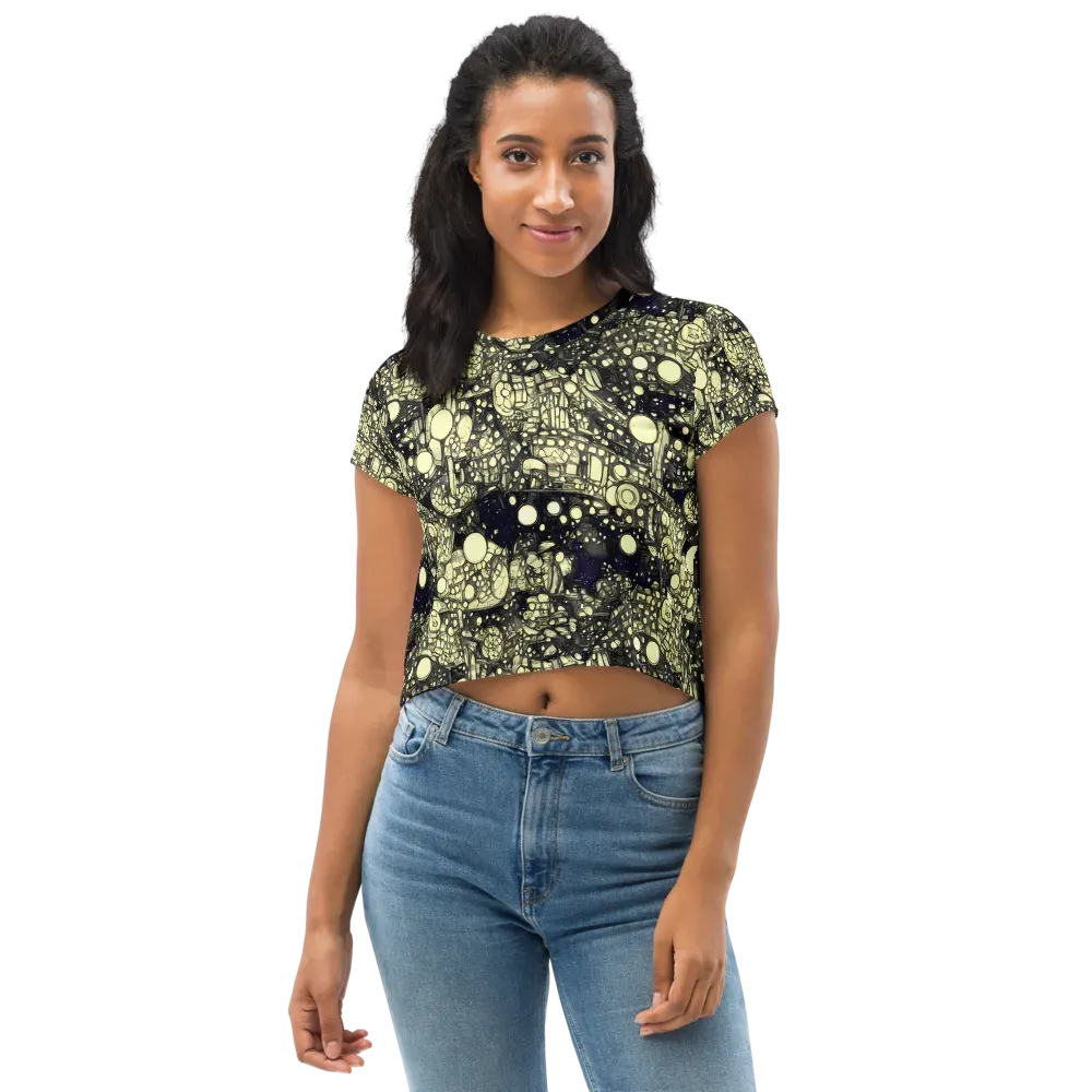 Nocturne Matrix on Crop Tee — Front