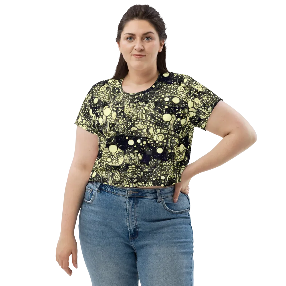 Nocturne Matrix on Crop Tee — Front