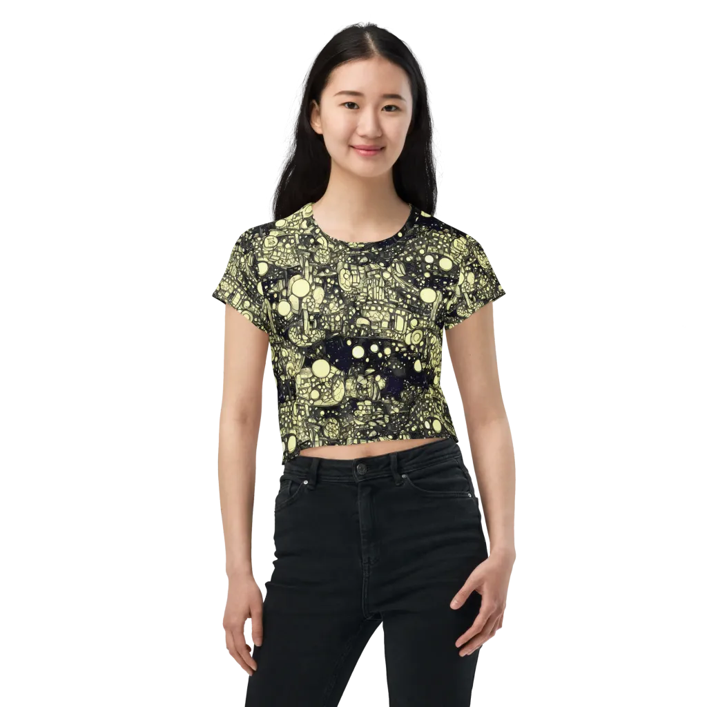 Nocturne Matrix on Crop Tee — Front