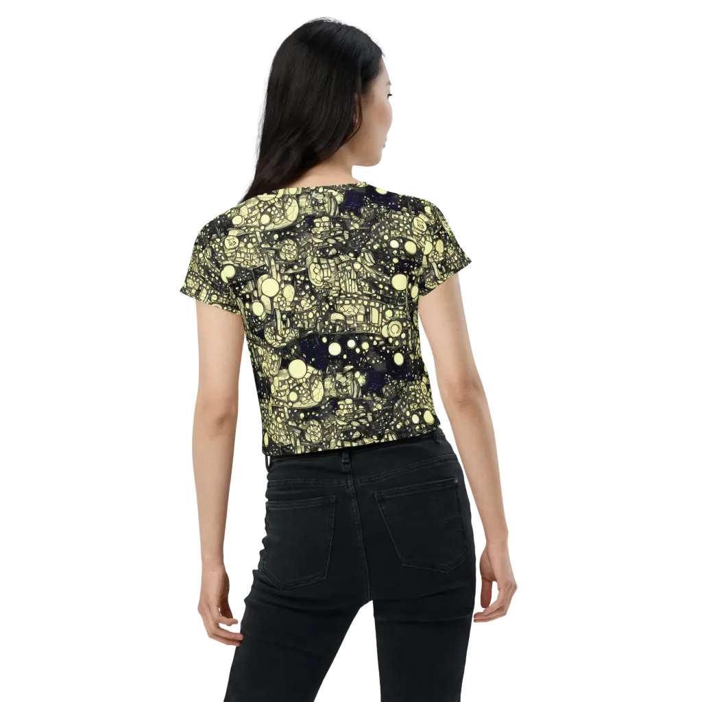 Nocturne Matrix on Crop Tee — Back