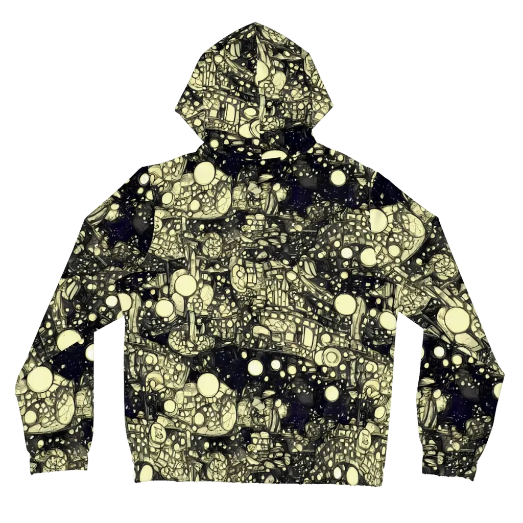 Nocturne Matrix on Women's Full-Zip Hoodie — Back