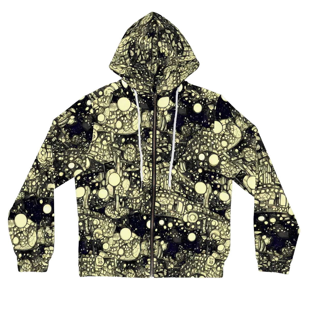 Nocturne Matrix on Women's Full-Zip Hoodie — Front