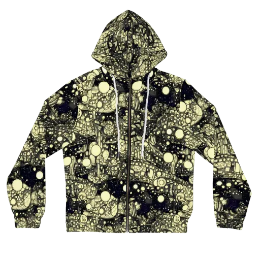 Nocturne Matrix on a Women's Full-Zip Hoodie