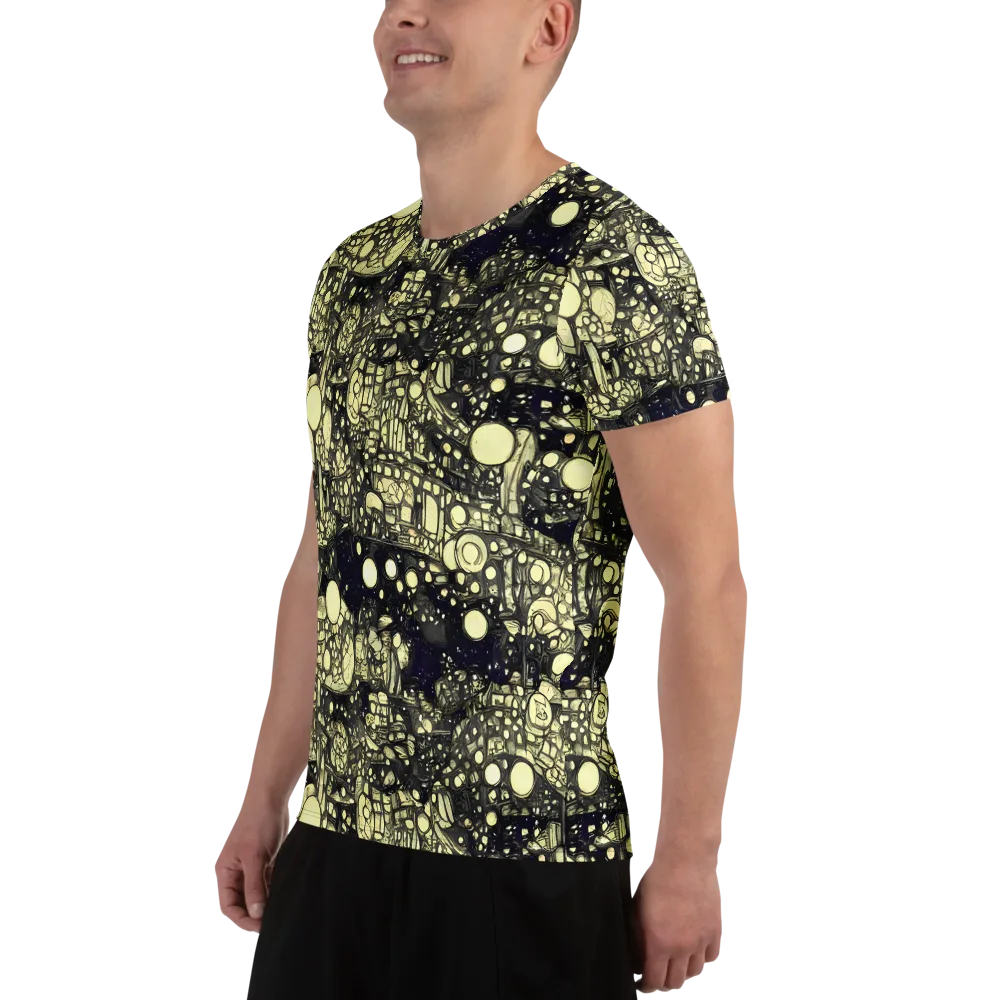 Nocturne Matrix on Men's Athletic T-Shirt — Left