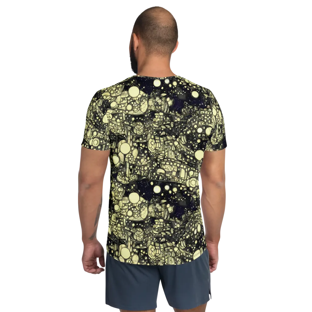 Nocturne Matrix on Men's Athletic T-Shirt — Back