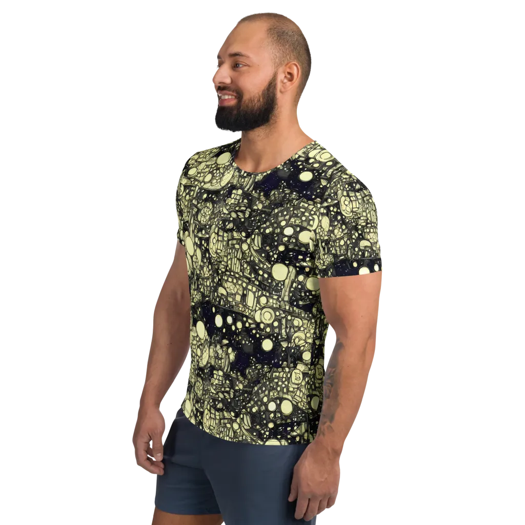 Nocturne Matrix on Men's Athletic T-Shirt — Left