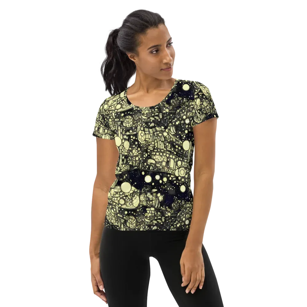 Nocturne Matrix on Women's Athletic T-Shirt — Front