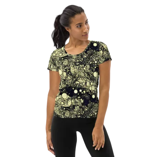 Nocturne Matrix on a Women's Athletic T-Shirt