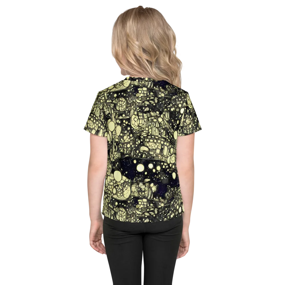 Nocturne Matrix on Kids Crew Neck T-Shirt — Back
