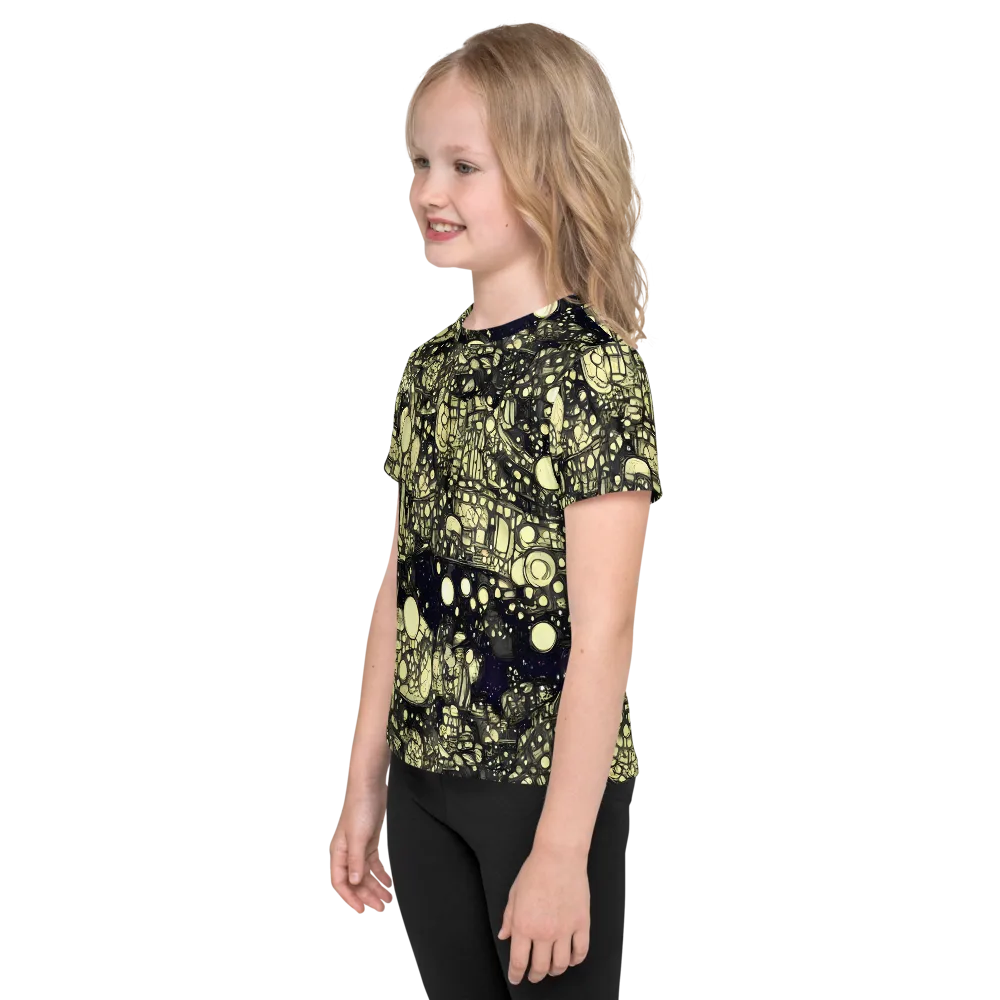Nocturne Matrix on Kids Crew Neck T-Shirt — Left
