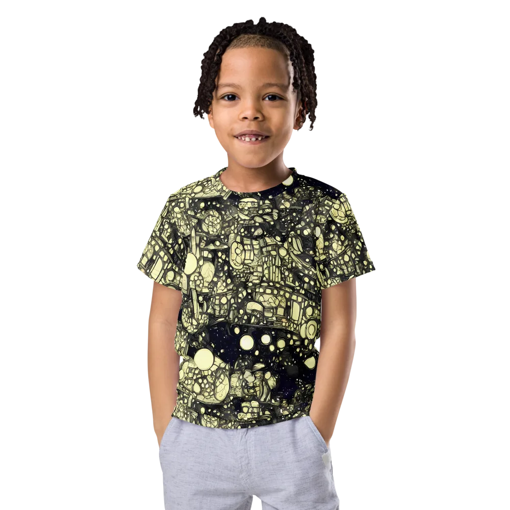 Nocturne Matrix on Kids Crew Neck T-Shirt — Front