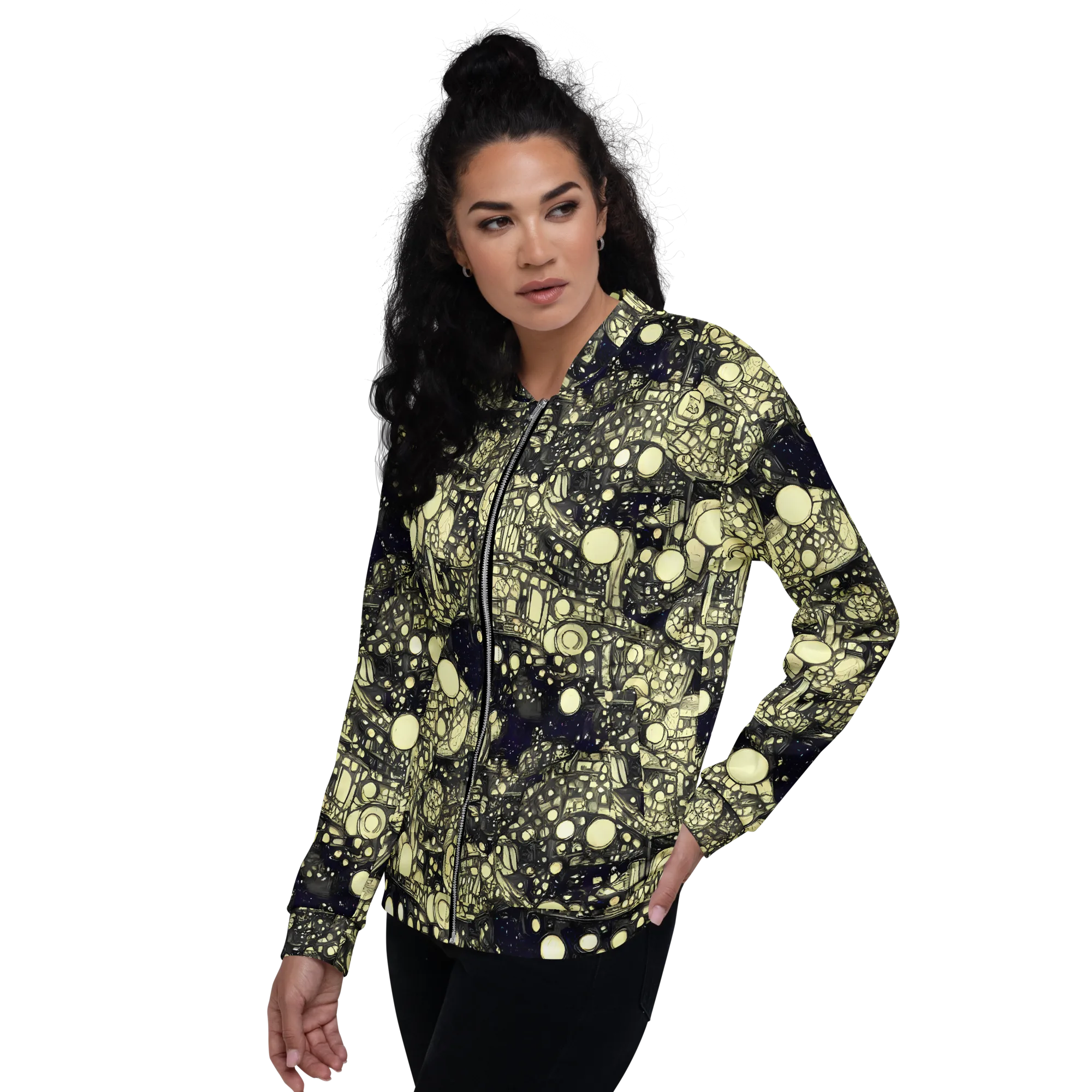 Nocturne Matrix on Bomber Jacket — Left