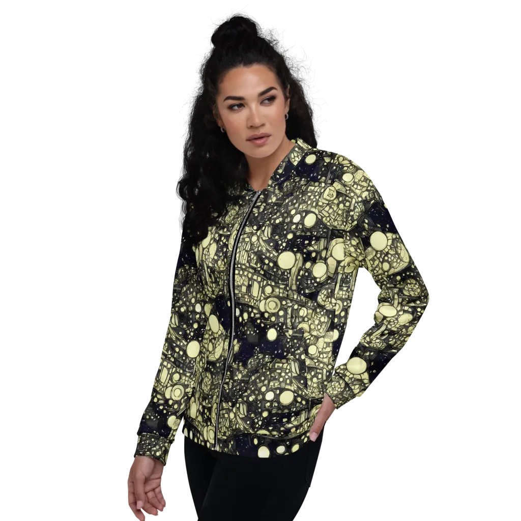 Nocturne Matrix on Bomber Jacket — Left