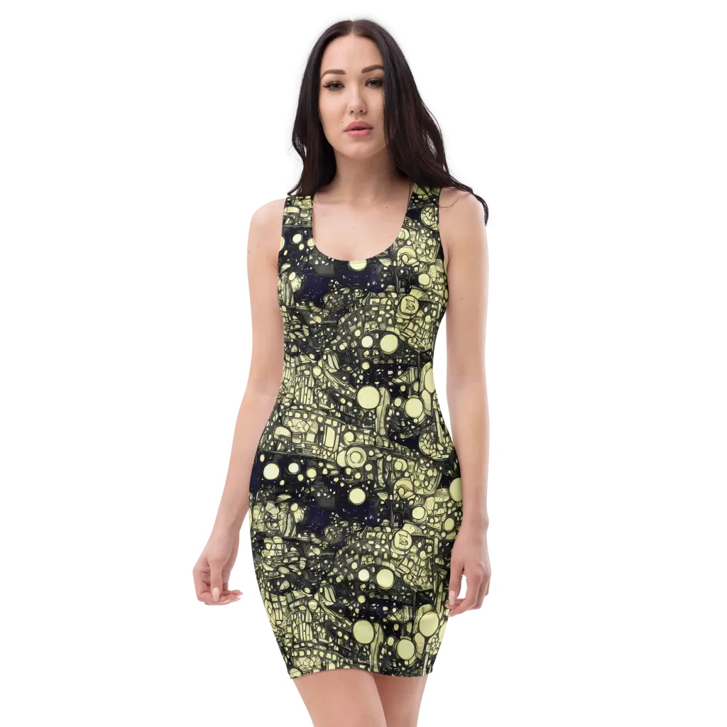 Nocturne Matrix on Bodycon Dress — Front