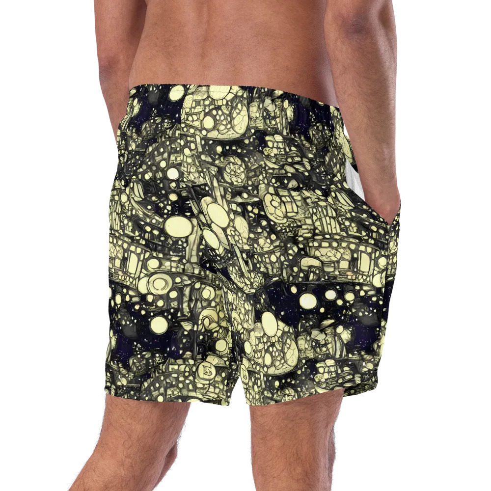 Nocturne Matrix on Swim Trunks — Right Back