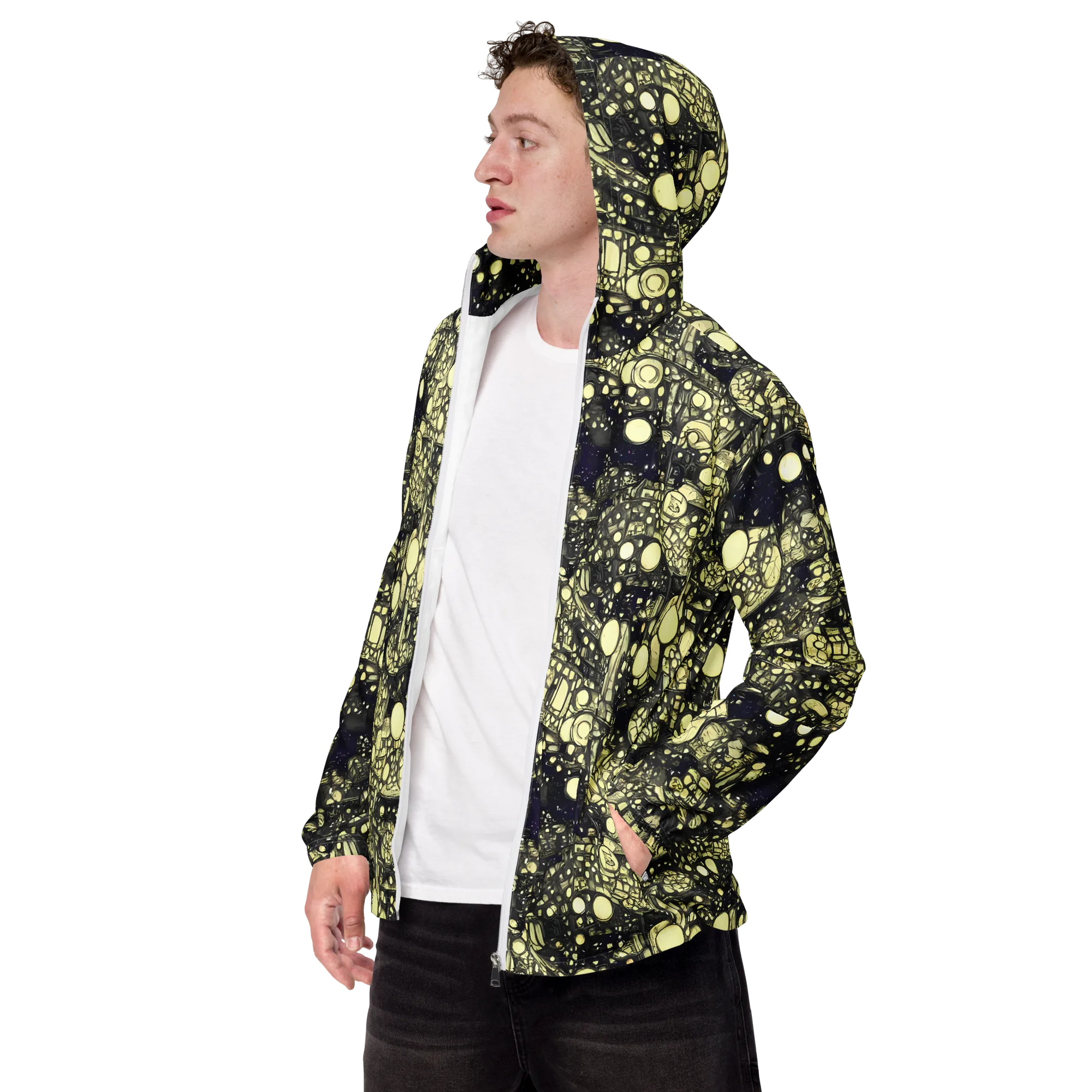Nocturne Matrix on Men's Windbreaker — Left Front