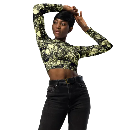 Nocturne Matrix on a Long Sleeve Crop Top