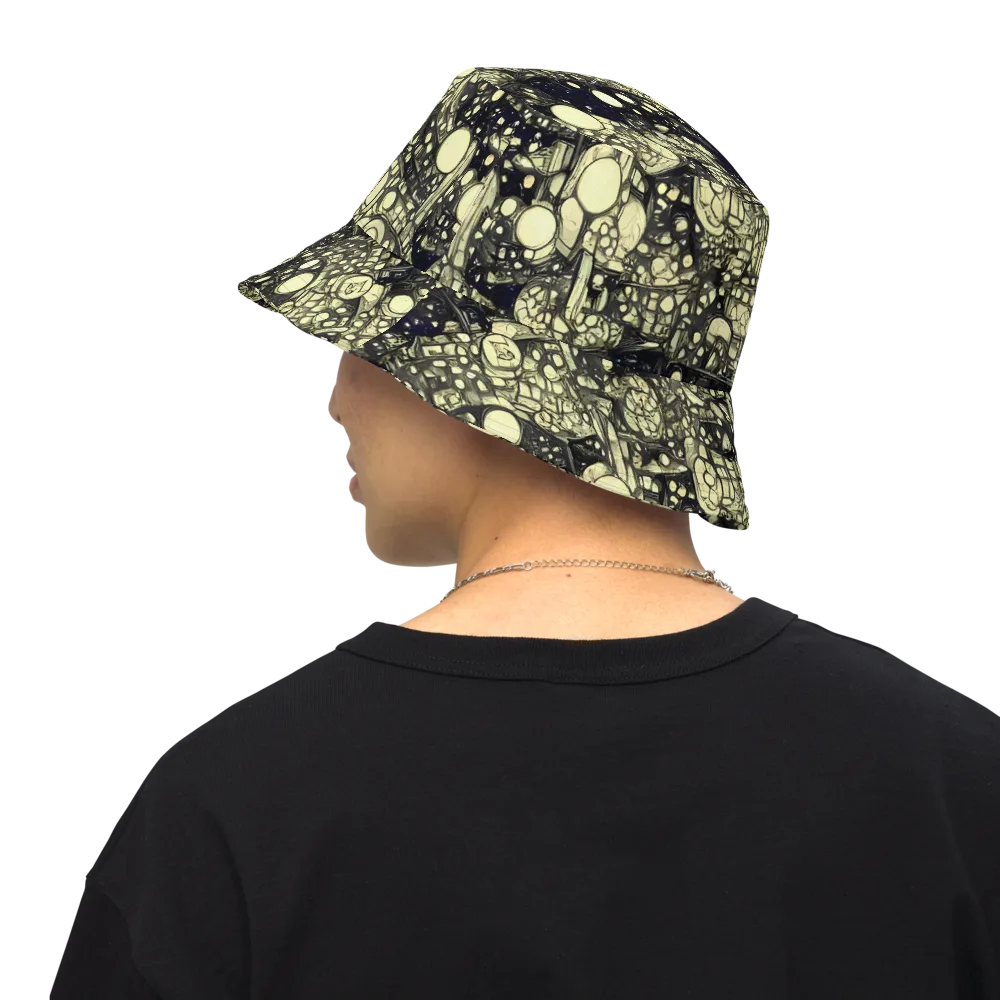 Nocturne Matrix on Reversible Bucket Hat — Back Inside