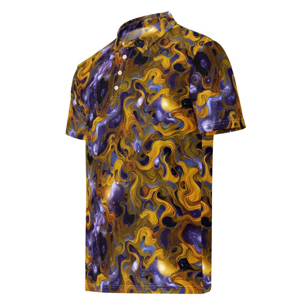 Aurum Eclipse on Men's Slim Fit Polo Shirt — Left Front