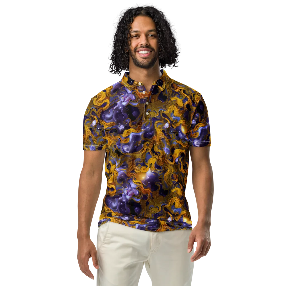 Aurum Eclipse on Men's Slim Fit Polo Shirt — Front