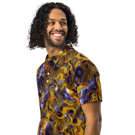 Aurum Eclipse on a Men's Slim Fit Polo Shirt