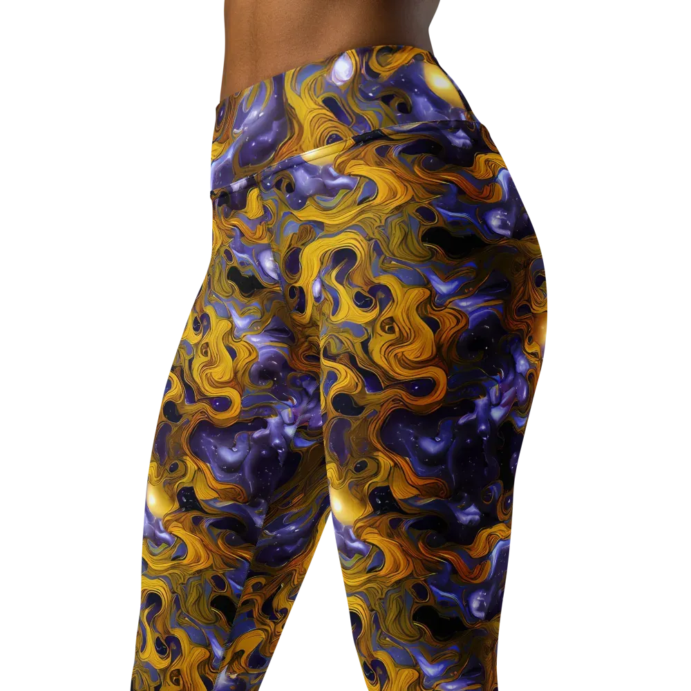 Aurum Eclipse on Yoga Leggings — Left Front