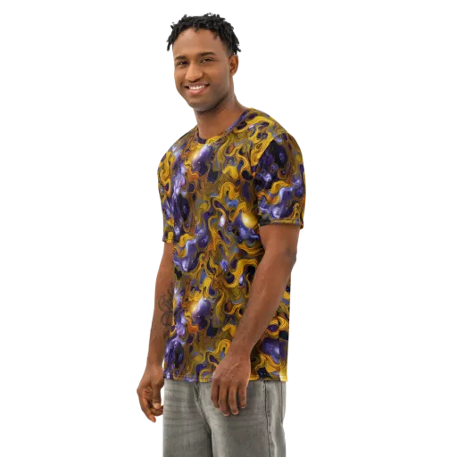 Aurum Eclipse on a Men's Cotton Crew Neck T-Shirt