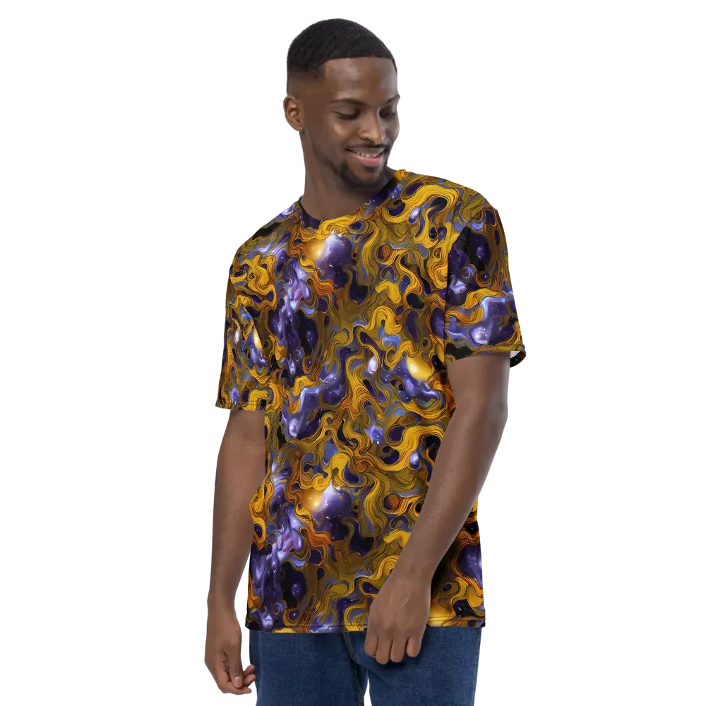 Aurum Eclipse on Men's Crew Neck T-Shirt — Left