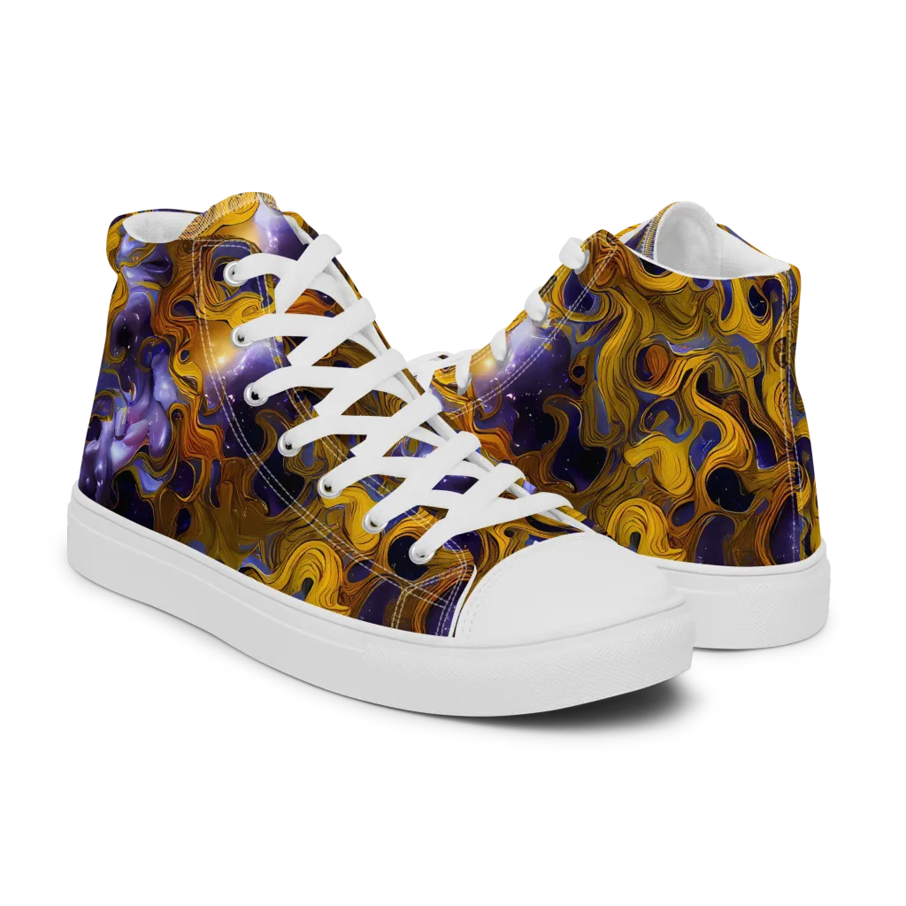Aurum Eclipse on Men's High Top Canvas Shoes — Right