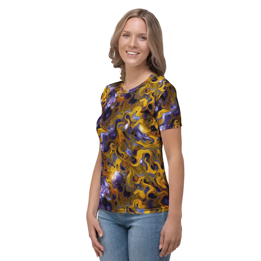 Aurum Eclipse on Women's Crew Neck T-Shirt — Left
