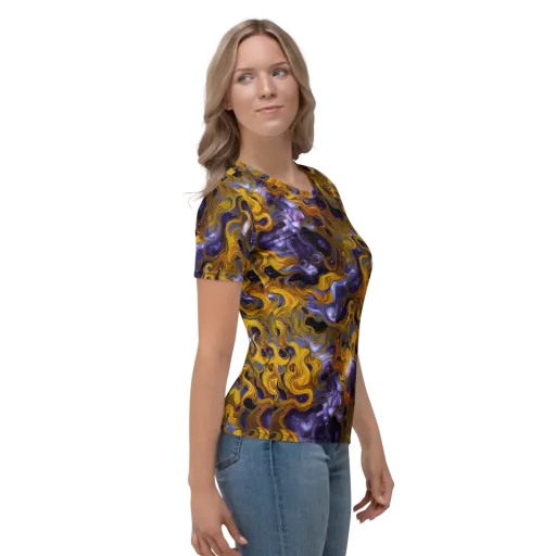 Aurum Eclipse on a Women's Crew Neck T-Shirt