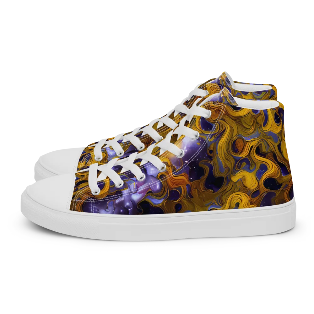 Aurum Eclipse on Women's High Top Canvas Shoes — Left