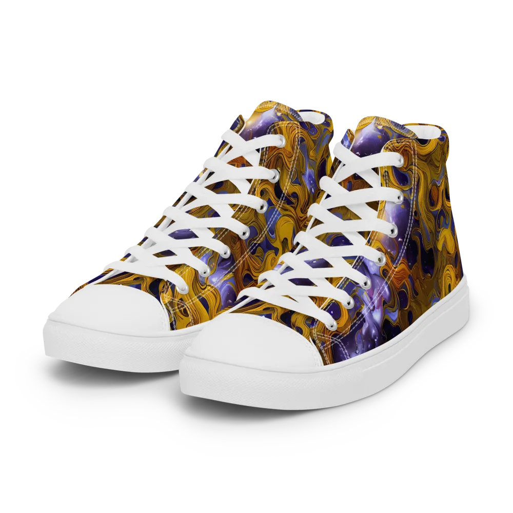 Aurum Eclipse on Women's High Top Canvas Shoes — Left Front