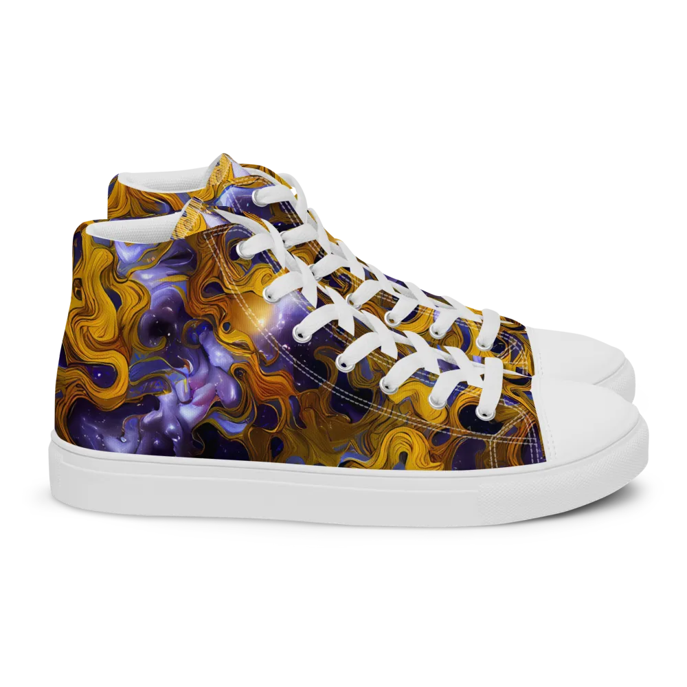 Aurum Eclipse on Women's High Top Canvas Shoes — Right